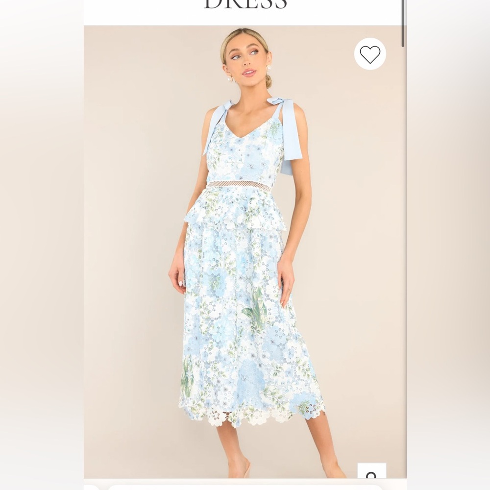 Blue and white floral dress